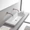 Rectangular White Ceramic Trough Drop In Sink