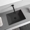 Rectangular Matte Black Ceramic Undermount Sink