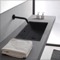 Rectangular Matte Black Ceramic Undermount Sink