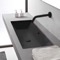Rectangular Matte Black Ceramic Trough Undermount Sink
