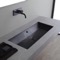 Rectangular Black Ceramic Trough Undermount Sink
