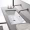 Rectangular White Ceramic Trough Undermount Sink