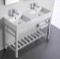 Modern Double Console Sink Vanity, 40