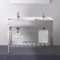 Modern Double Console Sink Vanity, 40