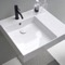 Rectangular Ceramic Wall Mounted or Vessel Sink With Counter Space