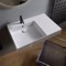 Rectangular Ceramic Wall Mounted or Vessel Sink With Counter Space