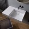 Rectangular Ceramic Wall Mounted or Vessel Sink With Counter Space
