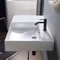 Rectangular Ceramic Wall Mounted or Vessel Sink With Counter Space