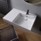 Rectangular Ceramic Wall Mounted or Vessel Sink With Counter Space