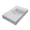 Rectangular Ceramic Wall Mounted or Vessel Sink With Counter Space