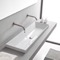 Rectangular White Ceramic Trough Drop In Sink