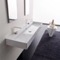 Trough Ceramic Wall Mounted or Vessel Sink