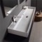 Trough Ceramic Wall Mounted or Vessel Sink