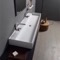 Trough Ceramic Wall Mounted or Vessel Sink