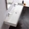 Trough Ceramic Wall Mounted or Vessel Sink