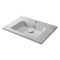 Sleek Rectangular Ceramic Wall Mounted Sink