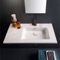 Sleek Rectangular Ceramic Wall Mounted Sink With Counter Space