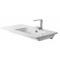 Sleek Rectangular Ceramic Wall Mounted Sink With Counter Space