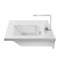 Sleek Rectangular Ceramic Wall Mounted Sink With Counter Space