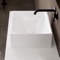 Vessel Bathroom Sink, Square, White Ceramic