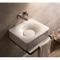 Rectangular White Ceramic Wall Mounted or Vessel Sink