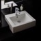 20 Inch Square Ceramic Semi-Recessed Sink
