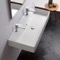 Trough Ceramic Wall Mounted or Vessel Sink