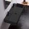 Black Ceramic Trough Wall Mounted or Vessel Sink