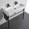 Double Trough Console Sink, Modern, 40