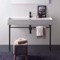 Large Ceramic Console Sink and Matte Black Stand, 48