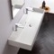 Trough Ceramic Wall Mounted or Vessel Sink
