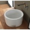 Round White Ceramic Vessel Sink