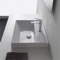 Drop In Sink Bathroom Sink, White Ceramic, Square