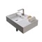 Rectangular Ceramic Wall Mounted or Vessel Sink With Counter Space