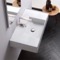 Rectangular Ceramic Wall Mounted or Vessel Sink With Counter Space