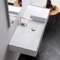 Rectangular Ceramic Wall Mounted or Vessel Sink With Counter Space