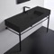 Black Modern Console Sink, 48