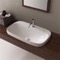 Oval White Ceramic Drop In Sink