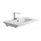 Sleek Rectangular Ceramic Wall Mounted Sink