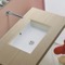 Rectangular White Ceramic Undermount Sink