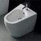 Modern Floor Standing Bidet, Ceramic, Rounded