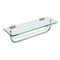 Clear Glass Bathroom Shelf with Towel Bar