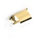 Gold Finish Brass Covered Toilet Roll Holder with Crystal