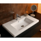 Rectangular White Ceramic Wall Mounted or Drop In Sink