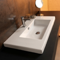 Drop In Sink, Self Rimming, White Ceramic, Rectangular