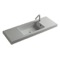 Rectangular White Ceramic Wall Mounted or Drop In Sink