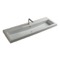 Rectangular White Ceramic Drop In or Wall Mounted Bathroom Sink