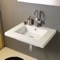 Rectangular White Ceramic Wall Mounted or Drop In Sink