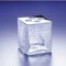 4-Hole Crackled Crystal Glass Toothbrush Holder