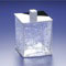 Square Crackled Crystal Glass Cotton Ball Jar